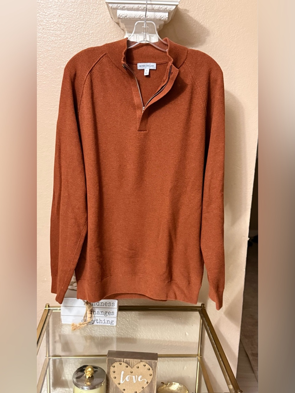 Peter Millar Men’s Quarter-Zip Sweater 75% pima cotton